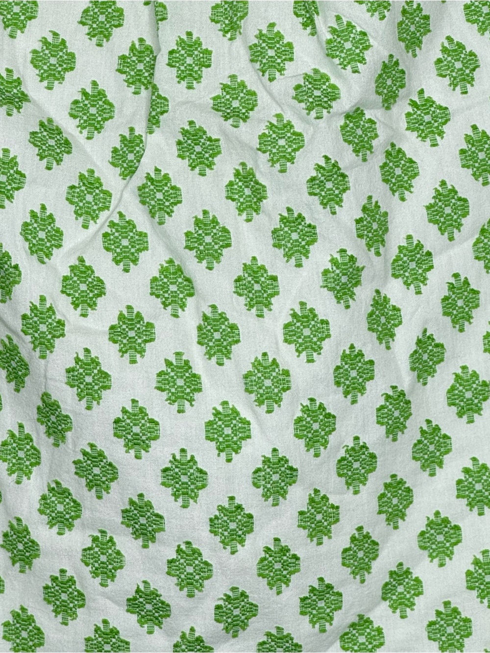 Talbots Women’s 16 Top White Green Geometric Floral Print Sleeveless Blouse - Picture 3 of 8